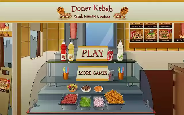 Döner Kebab : salade, tomates, oignons  from Chrome web store to be run with OffiDocs Chromium online