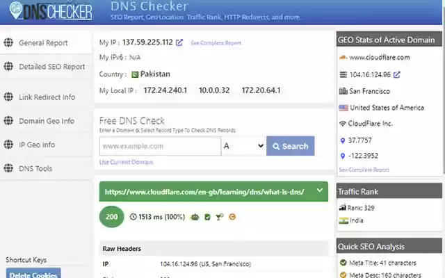 DNS Checker SEO and Domain Analysis from Chrome web store to be run with OffiDocs Chromium online DNS Checker SEO and Domain Analysis from Chrome web store to be run with OffiDocs Chromium online
