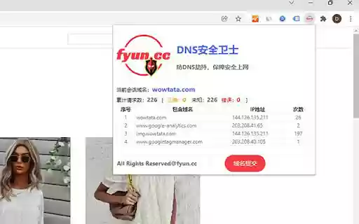 DNS Defender  from Chrome web store to be run with OffiDocs Chromium online