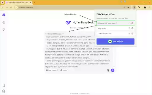 DNXTemplateText  from Chrome web store to be run with OffiDocs Chromium online
