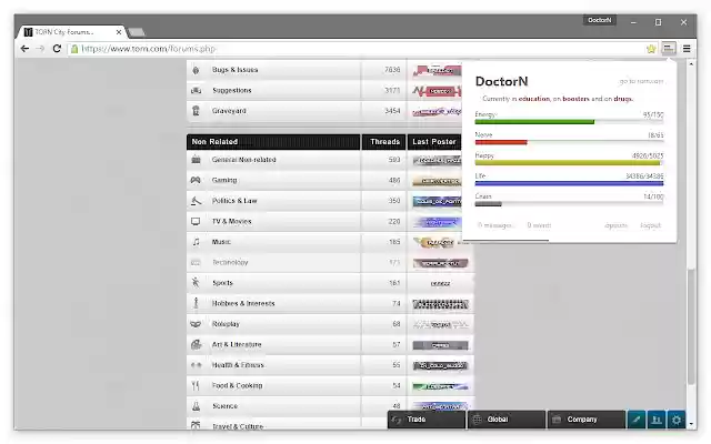 DoctorN for Torn  from Chrome web store to be run with OffiDocs Chromium online