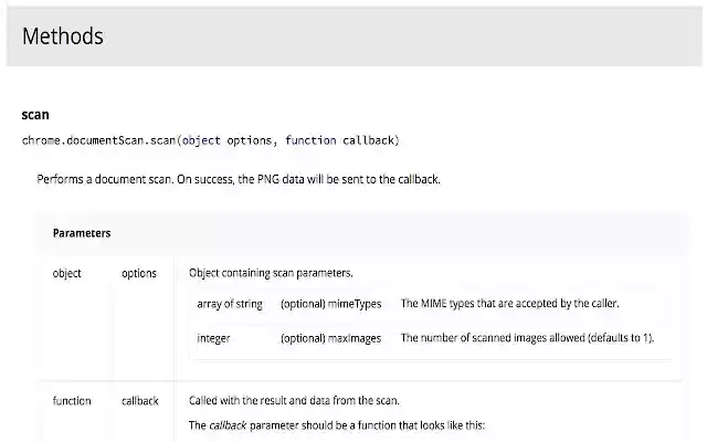 Document Scanning API Sample from Chrome web store to be run with OffiDocs Chromium online Document Scanning API Sample from Chrome web store to be run with OffiDocs Chromium online