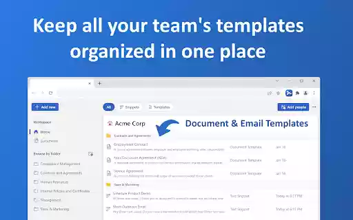 Document Templates  Email Snippets  from Chrome web store to be run with OffiDocs Chromium online