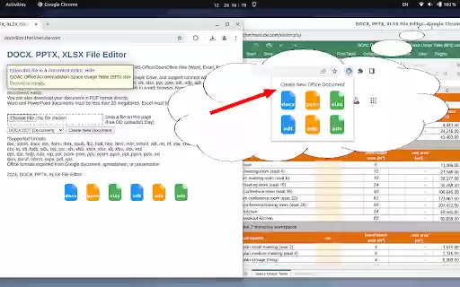 DOCX, PPTX, XLSX File Editor  from Chrome web store to be run with OffiDocs Chromium online