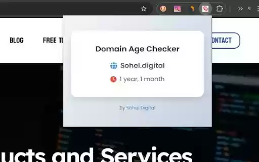 Domain Age Checker | Domain Age Lookup Tool | Domain Age Checker Tool from Chrome web store to be run with OffiDocs Chromium online Domain Age Checker | Domain Age Lookup Tool | Domain Age Checker Tool from Chrome web store to be run with OffiDocs Chromium online