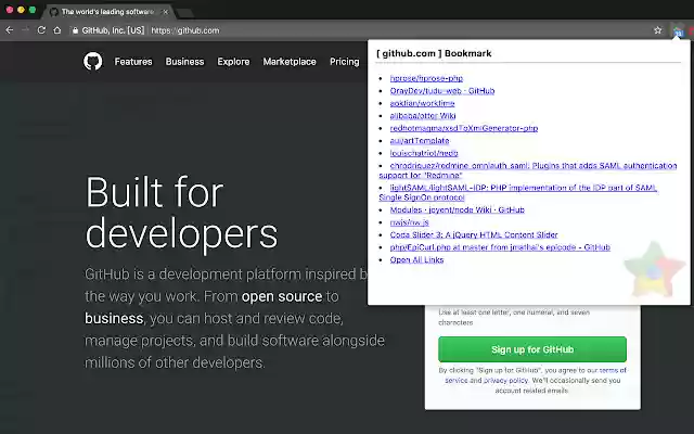 Domain Bookmark  from Chrome web store to be run with OffiDocs Chromium online