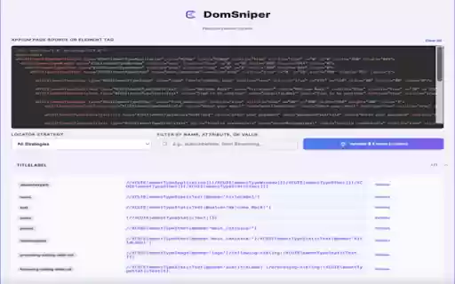 DomSniper  from Chrome web store to be run with OffiDocs Chromium online