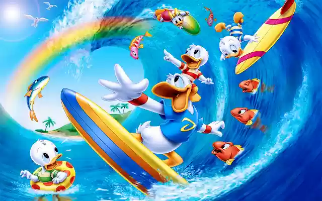 Donald Duck mula sa Chrome web store na tatakbo sa OffiDocs Chromium online