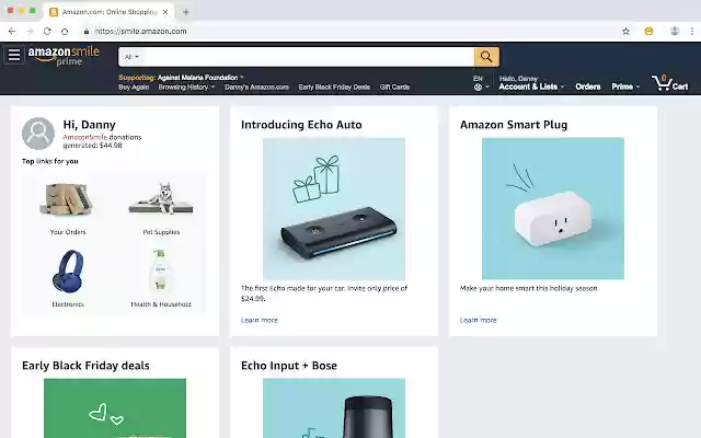 Donate and Smile  from Chrome web store to be run with OffiDocs Chromium online