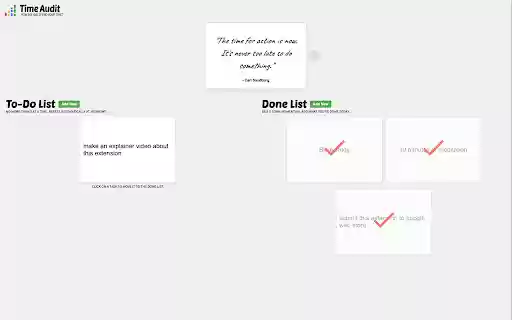 Done List by Time Audit  from Chrome web store to be run with OffiDocs Chromium online