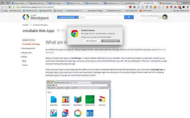 DontCloseMe  from Chrome web store to be run with OffiDocs Chromium online