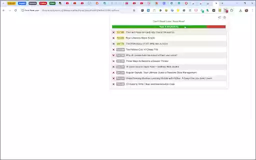 Dont Read Later  from Chrome web store to be run with OffiDocs Chromium online