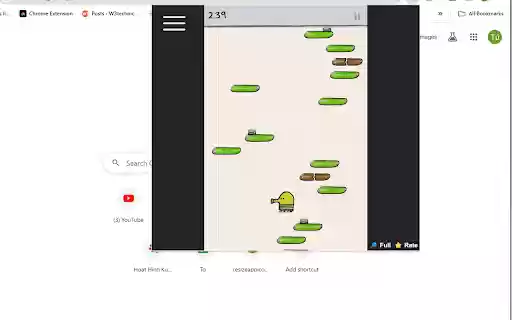 Doodle Jump for Chrome Game  from Chrome web store to be run with OffiDocs Chromium online