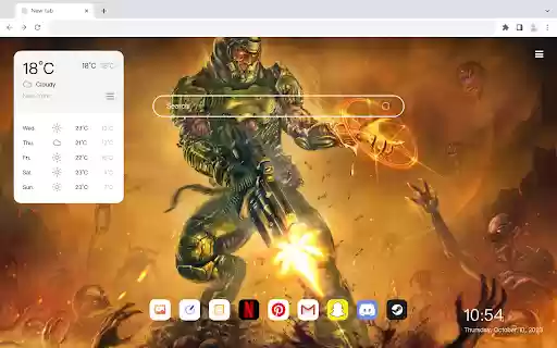 Doom Eternal Wallpaper HD HomePage  from Chrome web store to be run with OffiDocs Chromium online