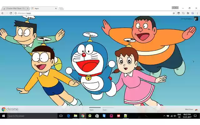 Doraemon Theme  from Chrome web store to be run with OffiDocs Chromium online