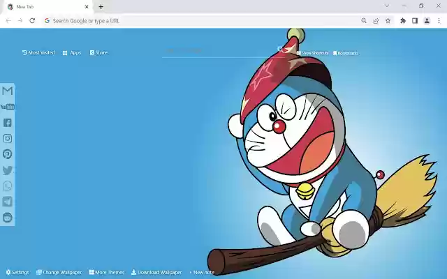 Doraemon Wallpaper  from Chrome web store to be run with OffiDocs Chromium online