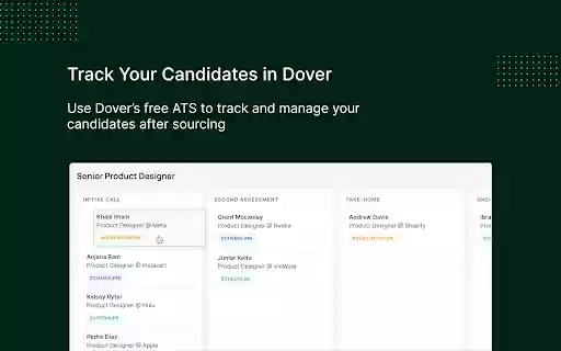 Dover Sourcing Extension  from Chrome web store to be run with OffiDocs Chromium online