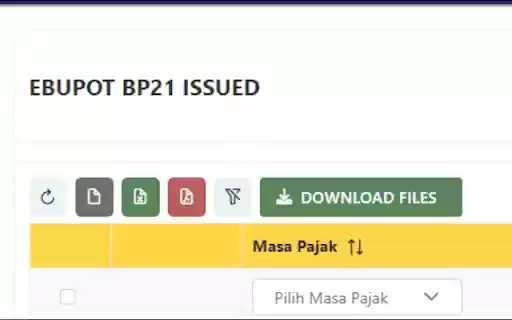 Downloader E Faktur dan Bupot Coretax By @masboim Edited by @zavibis  from Chrome web store to be run with OffiDocs Chromium online
