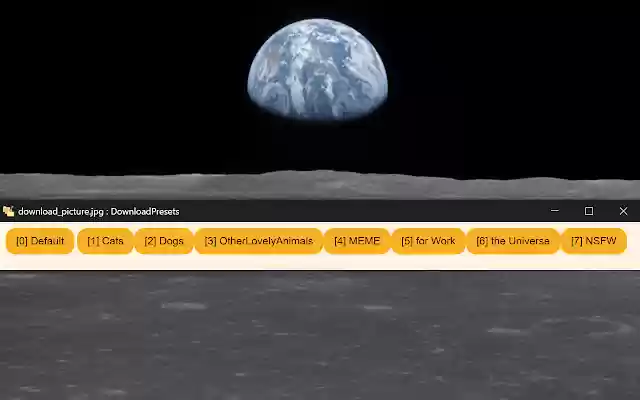 DownloadPresets  from Chrome web store to be run with OffiDocs Chromium online