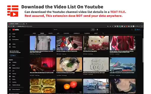 Download the Video List On Youtube from Chrome web store to be run with OffiDocs Chromium online Download the Video List On Youtube from Chrome web store to be run with OffiDocs Chromium online