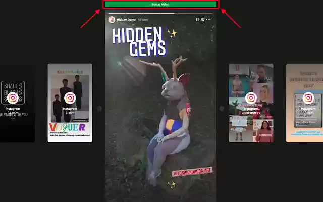 Download Vídeos Stories Instagram  from Chrome web store to be run with OffiDocs Chromium online