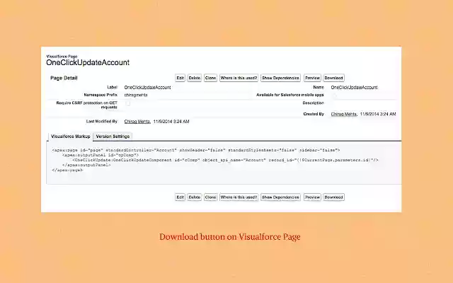 从 Chrome 网上商店下载 Visualforce 页面/组件代码，以便与 OffiDocs Chromium 在线运行