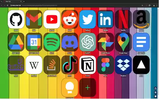 Dracon New Tab  from Chrome web store to be run with OffiDocs Chromium online