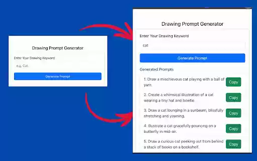 Drawing Prompts Generator by Chatgpt  from Chrome web store to be run with OffiDocs Chromium online