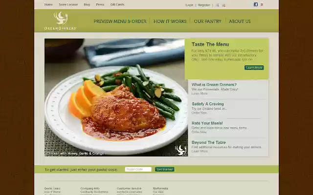 Dream Dinners  from Chrome web store to be run with OffiDocs Chromium online