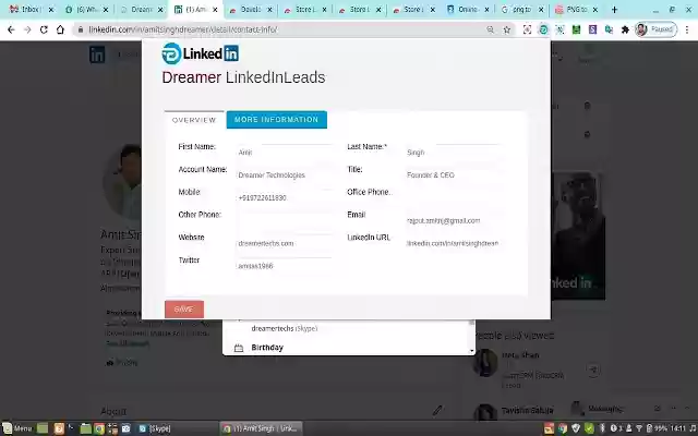 Dreamer LinkedInLeads for Suite SugarCRM from Chrome web store to be run with OffiDocs Chromium online Dreamer LinkedInLeads for Suite SugarCRM from Chrome web store to be run with OffiDocs Chromium online