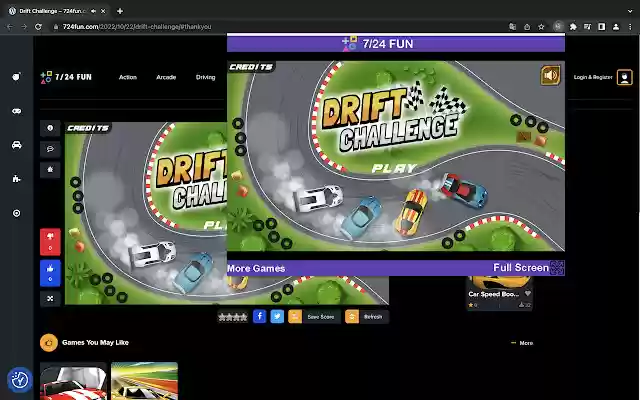 Drift Challenge Car Game  from Chrome web store to be run with OffiDocs Chromium online