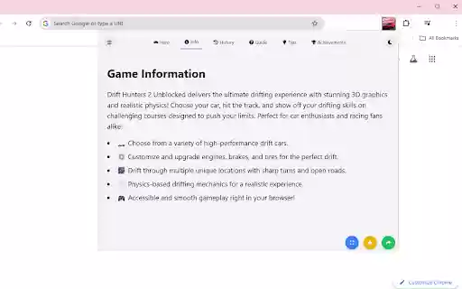 Drift Hunters 2 Unblocked  from Chrome web store to be run with OffiDocs Chromium online