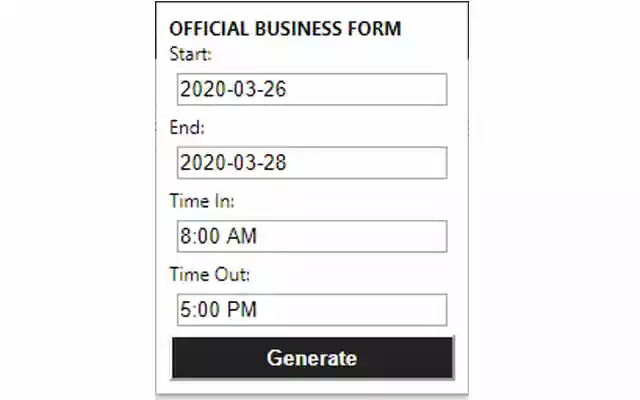 DRI Official Business Form Generator from Chrome web store to be run with OffiDocs Chromium online DRI Official Business Form Generator from Chrome web store to be run with OffiDocs Chromium online