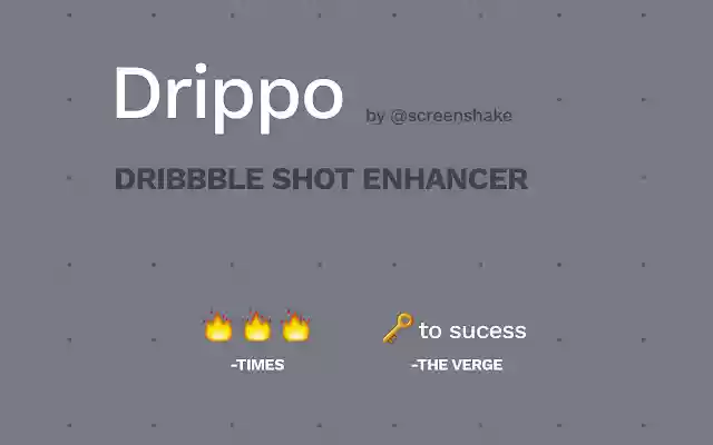 Drippo: Dribbble Shot Enhancer  from Chrome web store to be run with OffiDocs Chromium online