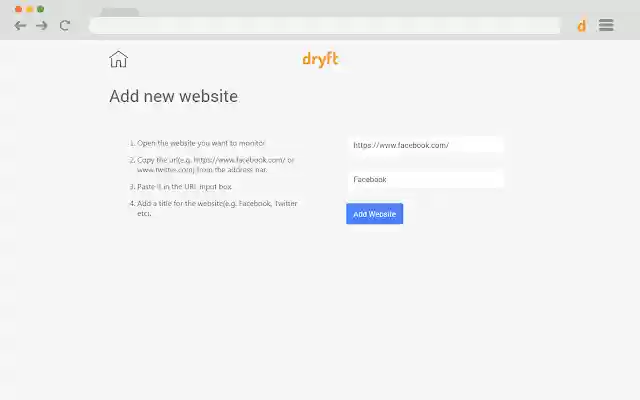 OffiDocs Chromium 온라인에서 실행될 Chrome 웹 스토어의 Dryft