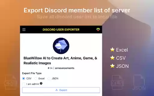 dSaver Export Discord user list to CSV  from Chrome web store to be run with OffiDocs Chromium online