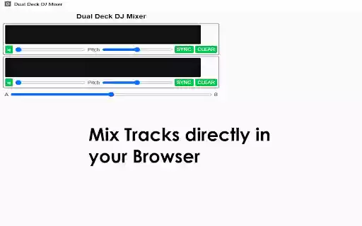 Dual Deck DJ Mixer  from Chrome web store to be run with OffiDocs Chromium online