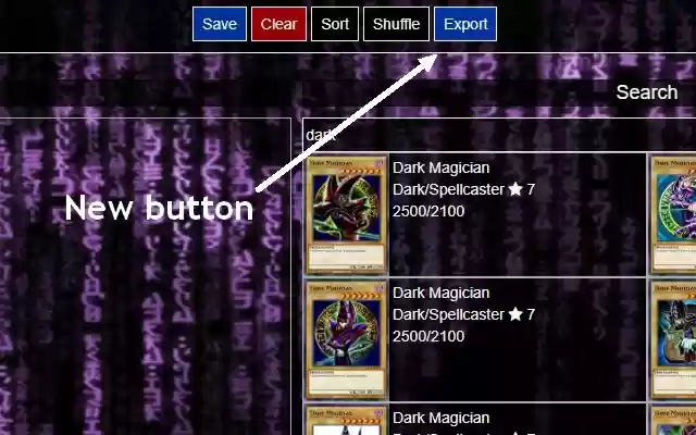 Duelingnexus deck exporter  from Chrome web store to be run with OffiDocs Chromium online