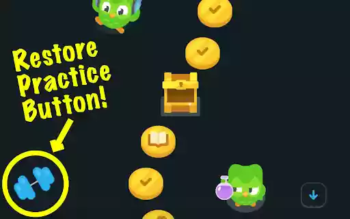 Duolingo Practice Button  from Chrome web store to be run with OffiDocs Chromium online