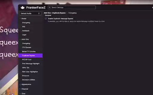 Duplicate Bypass for FFZ  from Chrome web store to be run with OffiDocs Chromium online