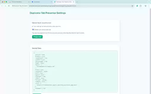 Duplicate Tabs Preventor  from Chrome web store to be run with OffiDocs Chromium online