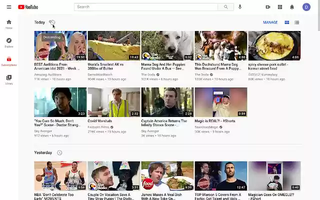 Duration Sort for YouTube Subscriptions  from Chrome web store to be run with OffiDocs Chromium online