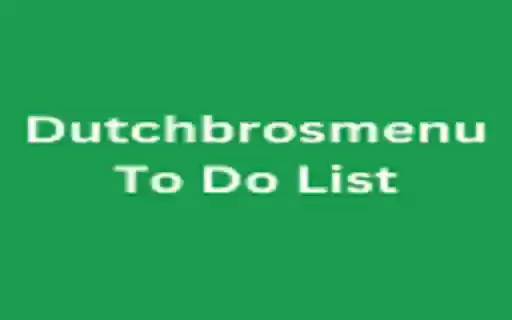 Dutchbrosmenu To Do List  from Chrome web store to be run with OffiDocs Chromium online