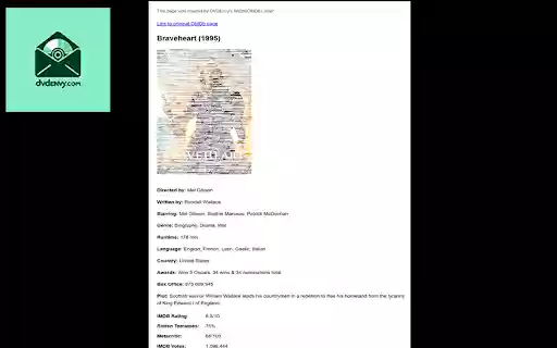 Chrome 웹 스토어의 DVDEnvys IMDb2OMDb 링커를 OffiDocs Chromium 온라인에서 실행