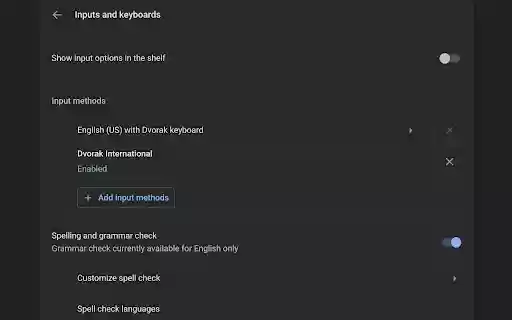 Dvorak International  from Chrome web store to be run with OffiDocs Chromium online