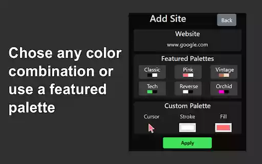Dynamic Cursor  from Chrome web store to be run with OffiDocs Chromium online