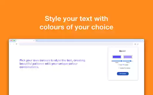 Dysaid  from Chrome web store to be run with OffiDocs Chromium online