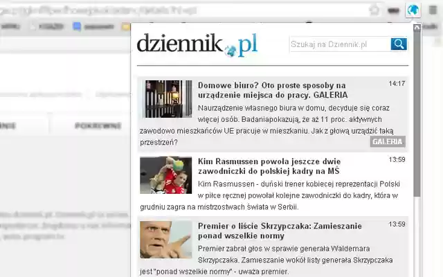 Dziennik.pl  from Chrome web store to be run with OffiDocs Chromium online