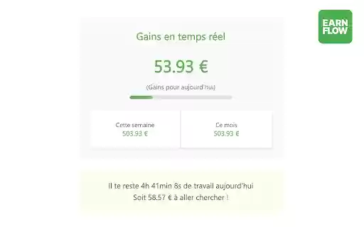 EarnFlow – real time salary tracker  from Chrome web store to be run with OffiDocs Chromium online