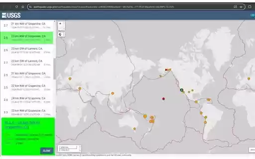 Earthquake (ALERT)  from Chrome web store to be run with OffiDocs Chromium online